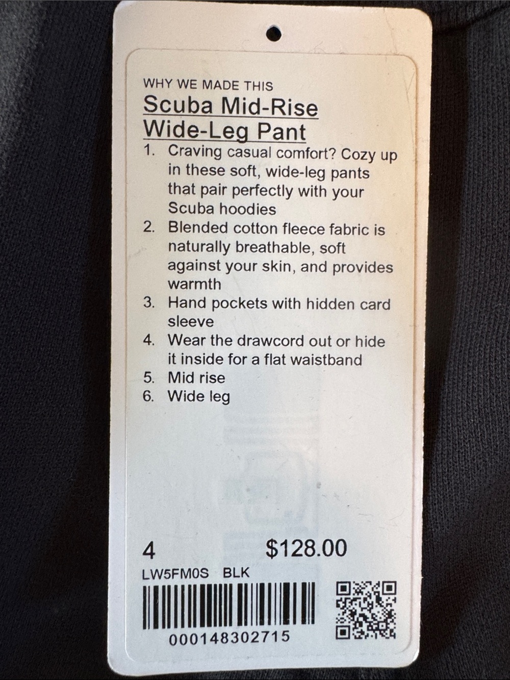 lululemon Scuba Mid-rise Wide-Leg Pants size 4 - Picture 12 of 12